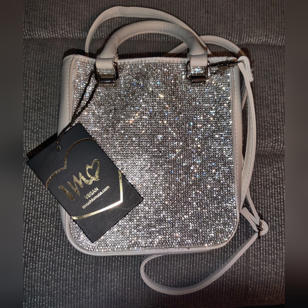 NWT White Bling Mini Purse